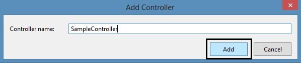 Add Controller in MVC 5